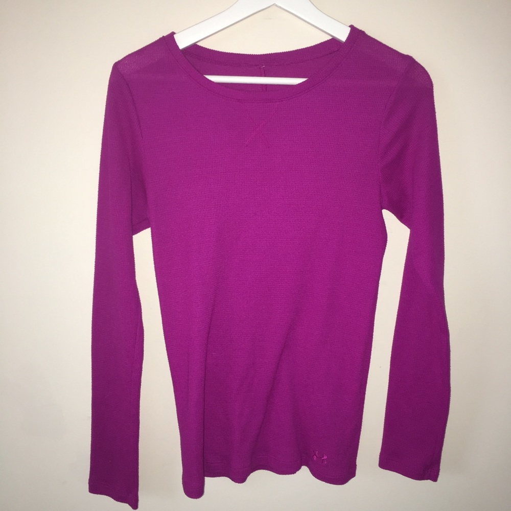 Under Armour Magenta long sleeve tee EUC